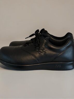 SAS Free Time Women’s 10 W3 Triple Wide Black Leather Walking Shoes Made in USA